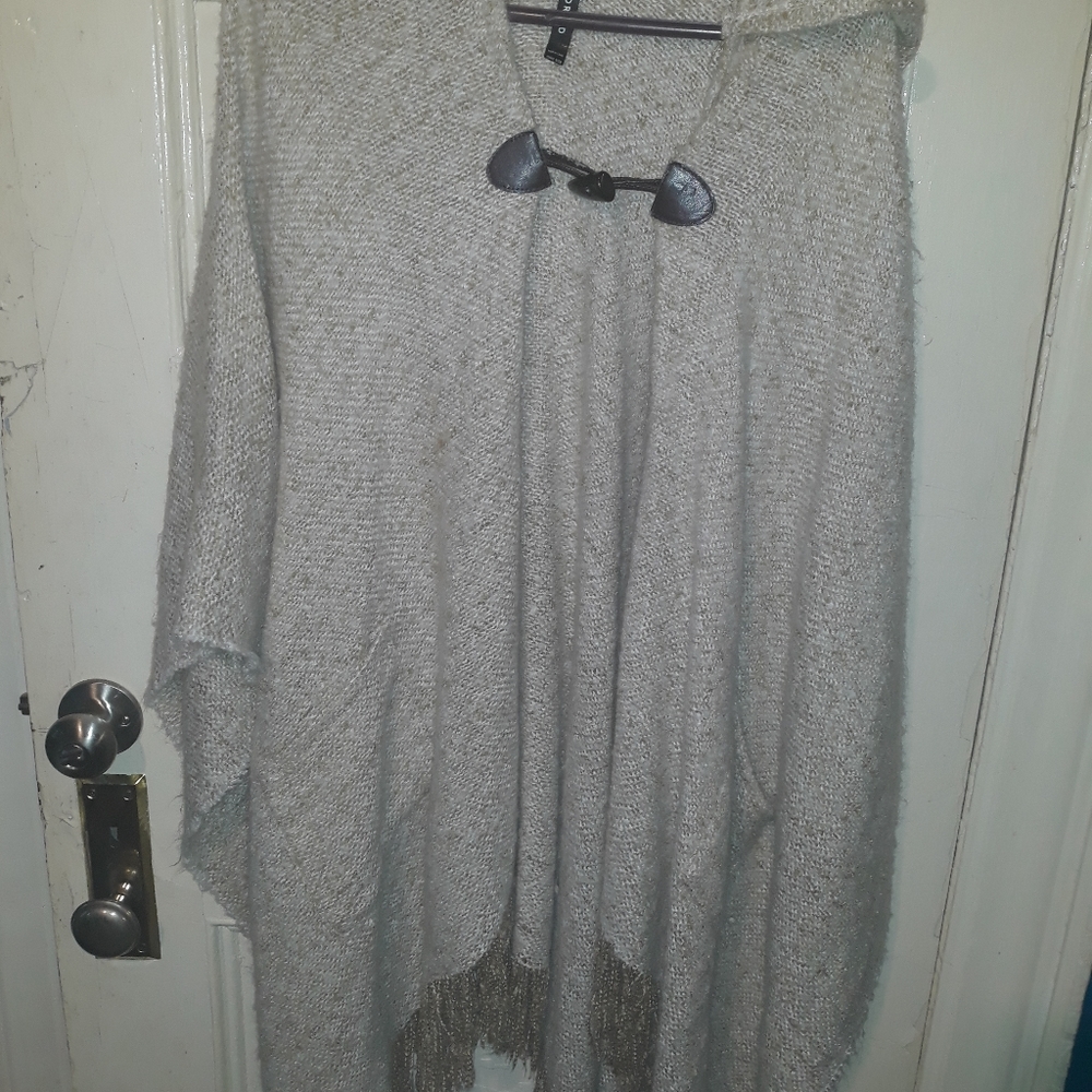 Torrid Khaki Colored Hooded Poncho